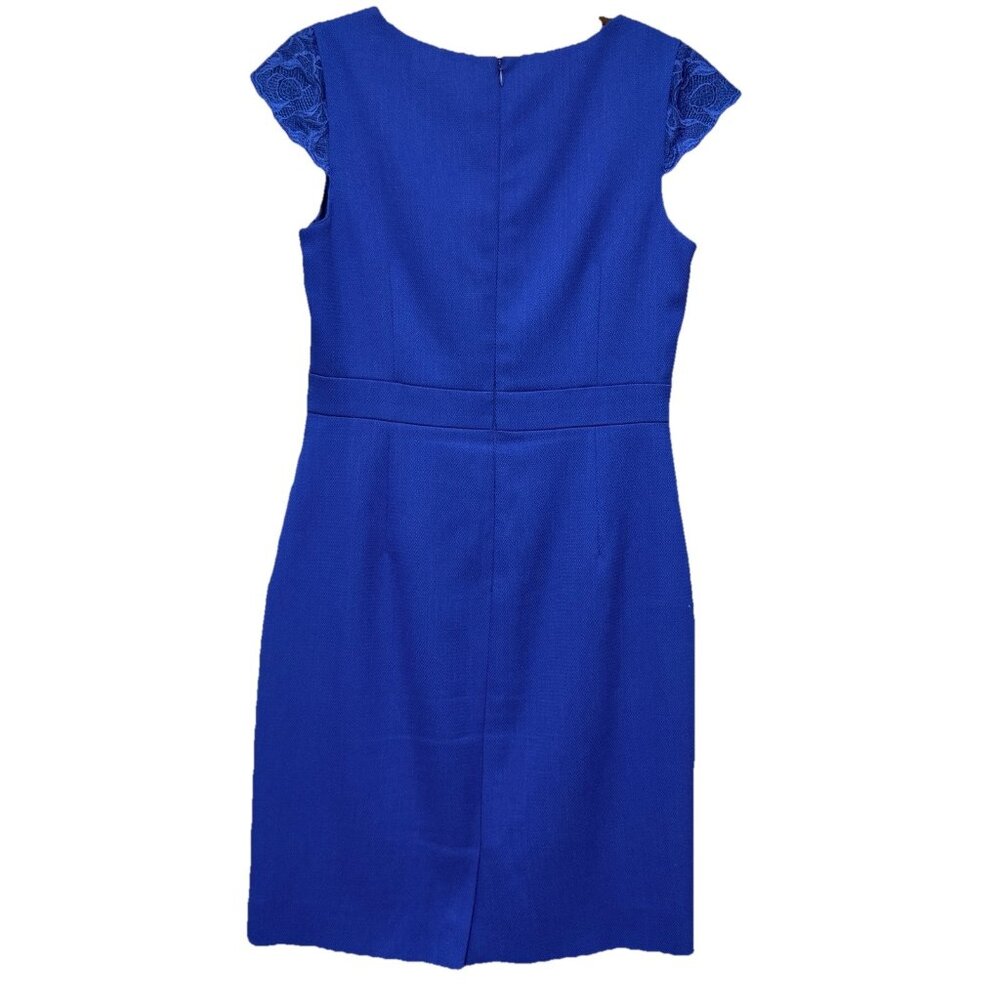 Antonio Melani Royal Blue "Laurette" Dress-Size 6 - Lace Detail, Cap Sleeves - Picture 2 of 5